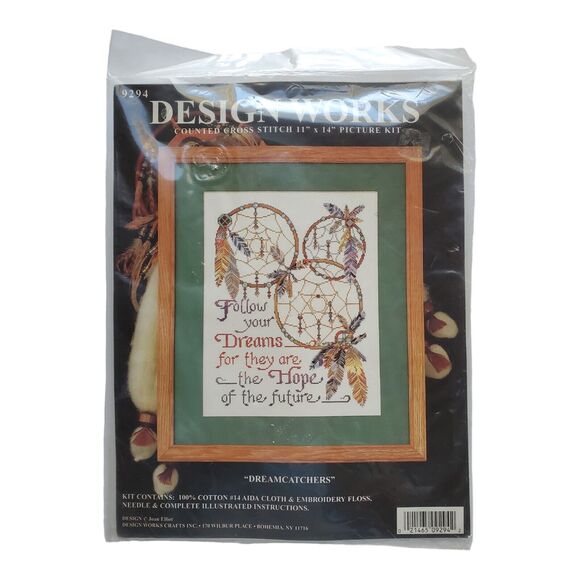 DESIGN WORKS Dreamcatchers Kit 9294 Counted Cross Stitch 11 x 14 NEW SEALED - Picture 1 of 6